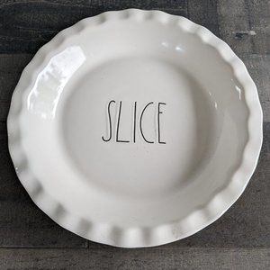 Rae Dunn Artisan Collection Slice Pie Plate Pie Pan Scalloped Edge